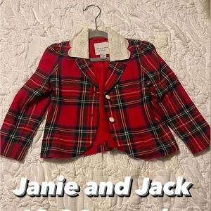 Janie and Jack plaid blazer